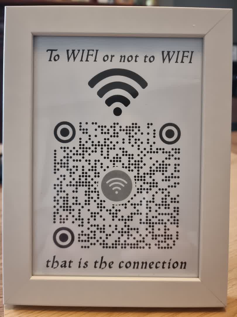 To WIFI or not to WIFI - Framed WIFI access code