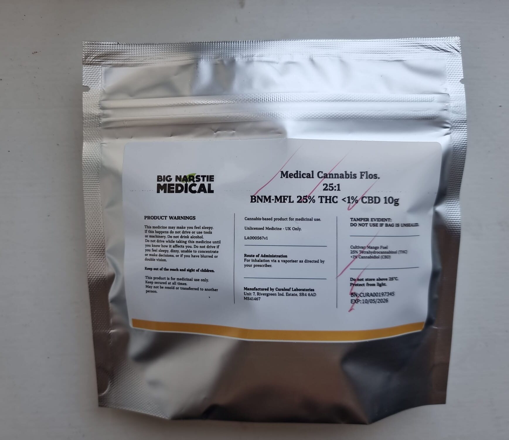 BIG NARSTIE Medical Cannabis Flos 25:1